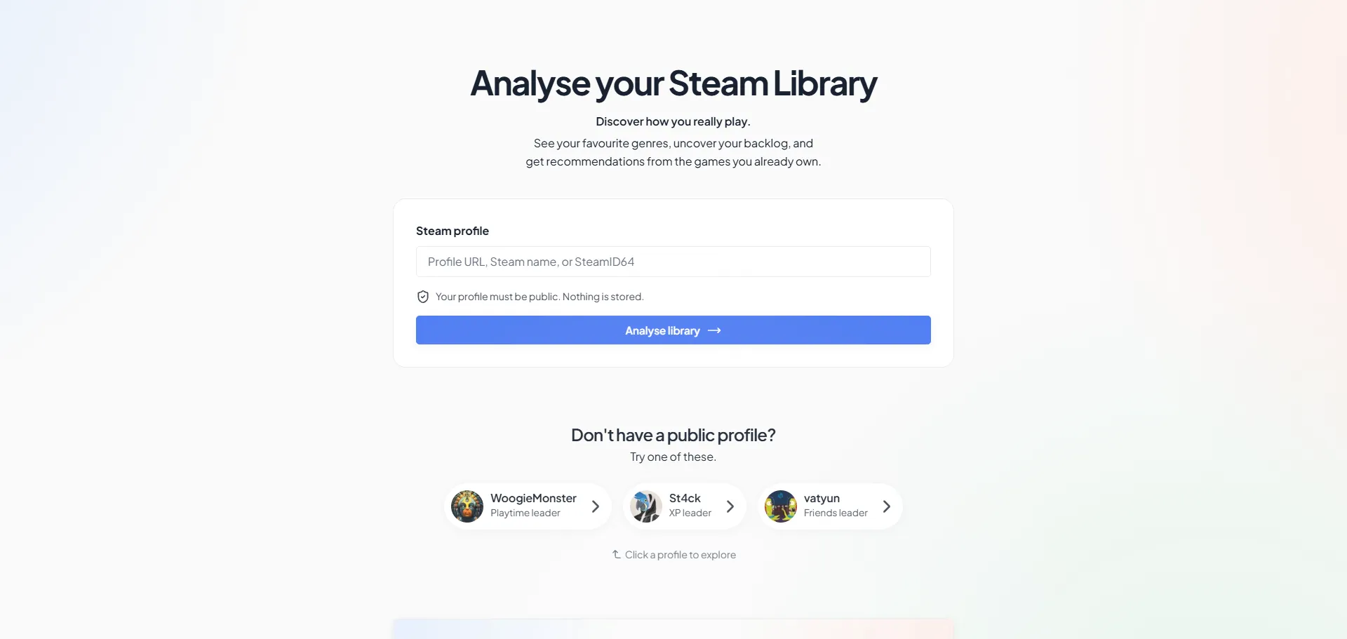 Search page